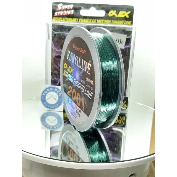 dây cước câu cá KINGLINE tia chớp dài 300yd cước màu xanh