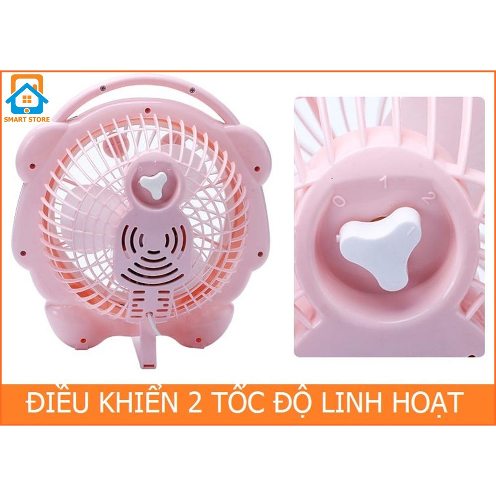 Quạt để bàn văn phòng và giường cho trẻ em hình thú nguồn điện 220V