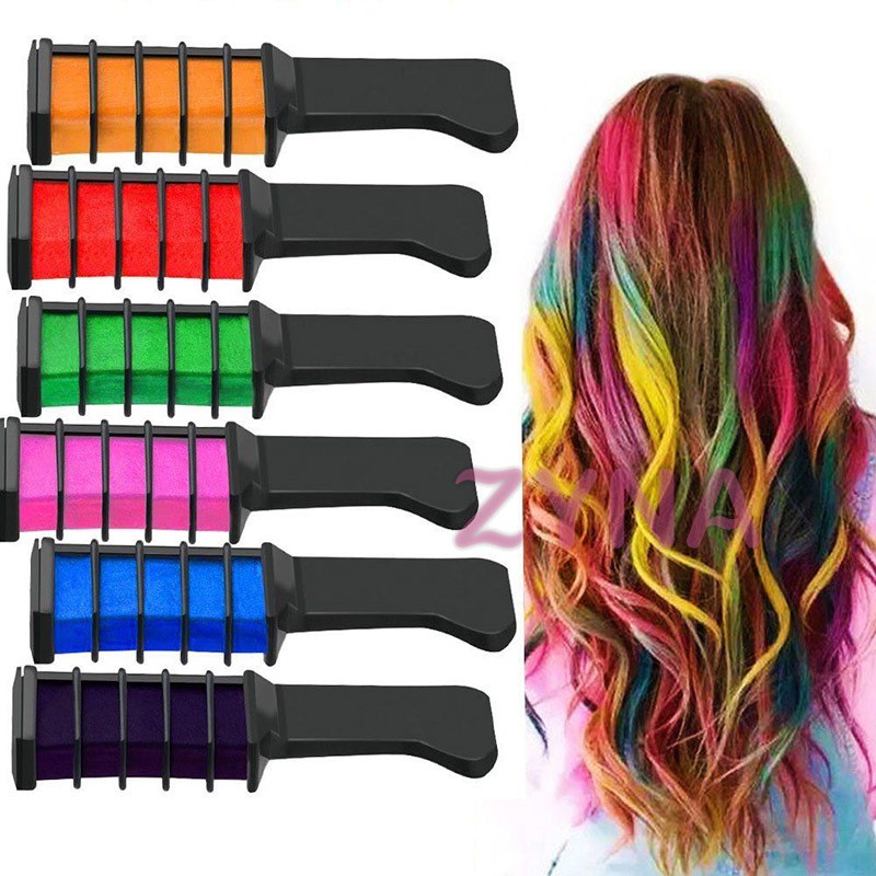 Ready Stock Temporary Hair Chalk Hair Color Comb Dye Salon Party Fans Cosplay Tool &VN