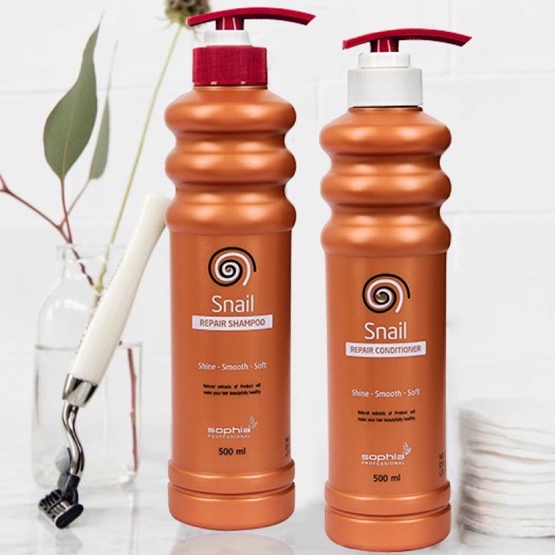 Dầu gội,xả phục hồi tóc Snail Repair Sophia Professional 500ml