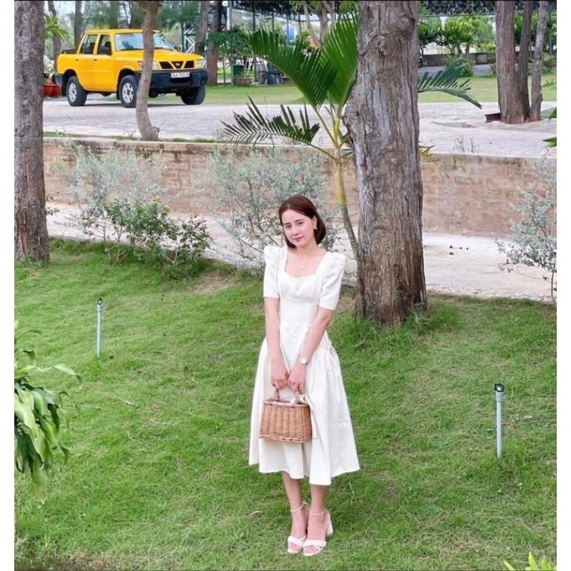 Đầm Váy nữ dáng xòe có Túi Xếp dự tiệc dưới, đi làm, dạo phố siêu hot