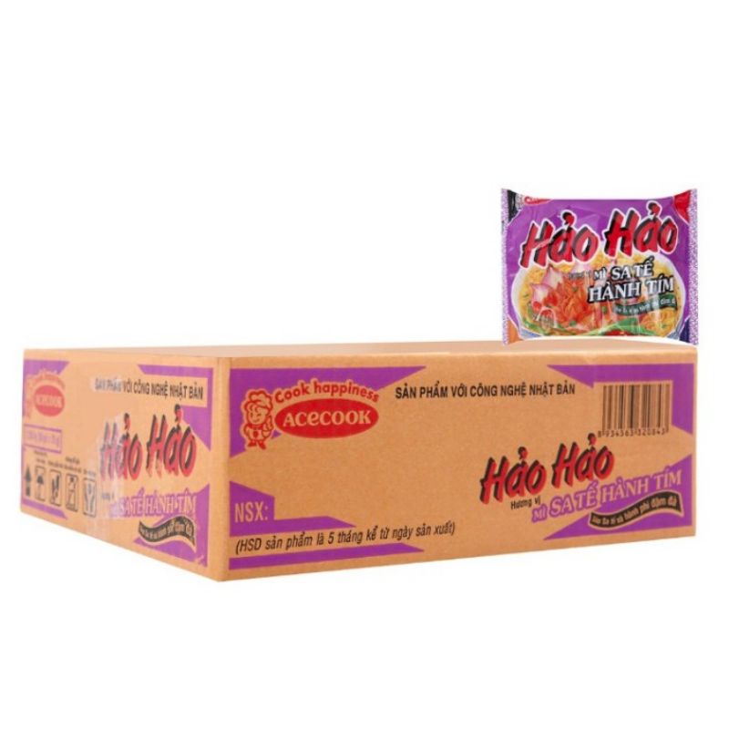 Thùng mì hảo hảo tôm chua cay/ sườn heo tỏi phi 30 gói