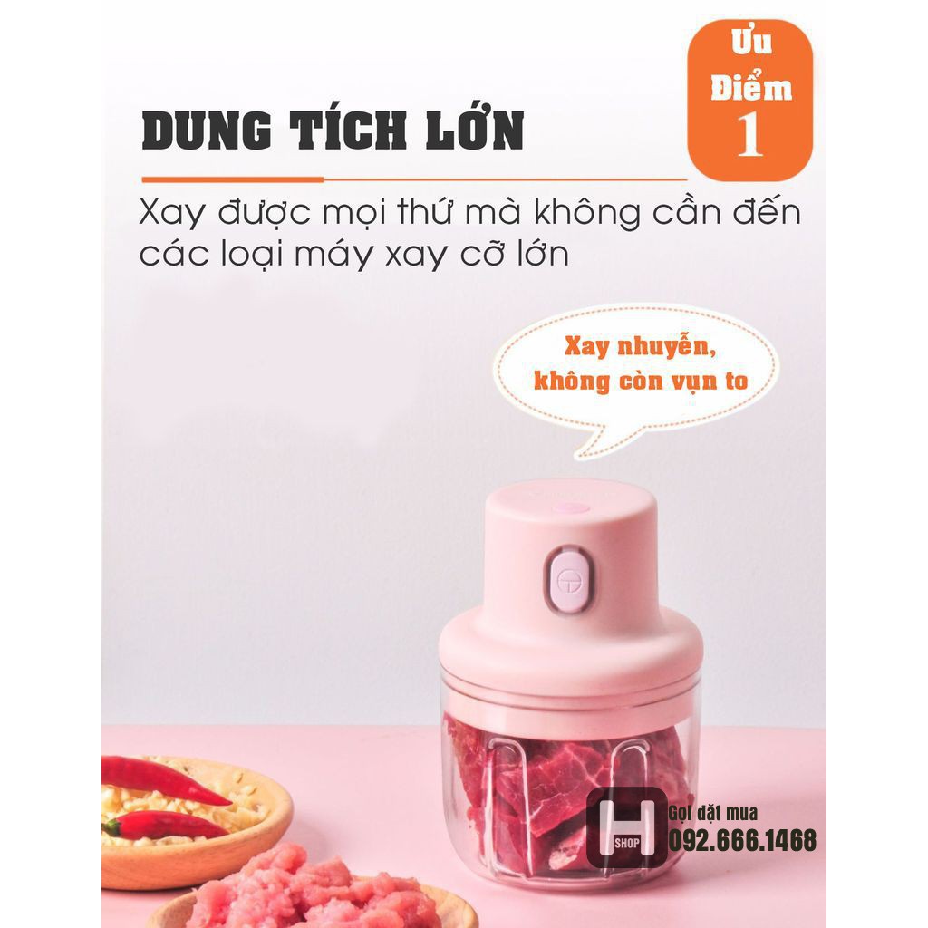 Dụng Cụ Xay Tỏi Ớt Đa Năng Nhỏ Xinh Bảo Hành