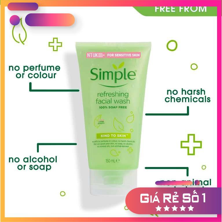 Sữa rửa mặt Simple Kind To Skin Refreshing Facial Wash Gel | BigBuy360 - bigbuy360.vn