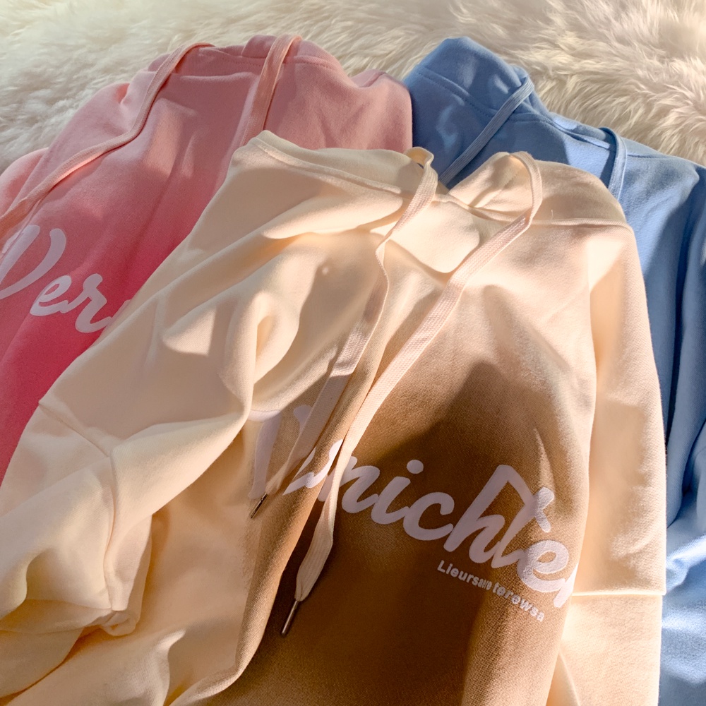 NRVP Áo Hoodie Tay Dài Oversize In Họa Tiết Phong Cách Hàn Quốc Kiểu Mới Cho Nam / Nữ