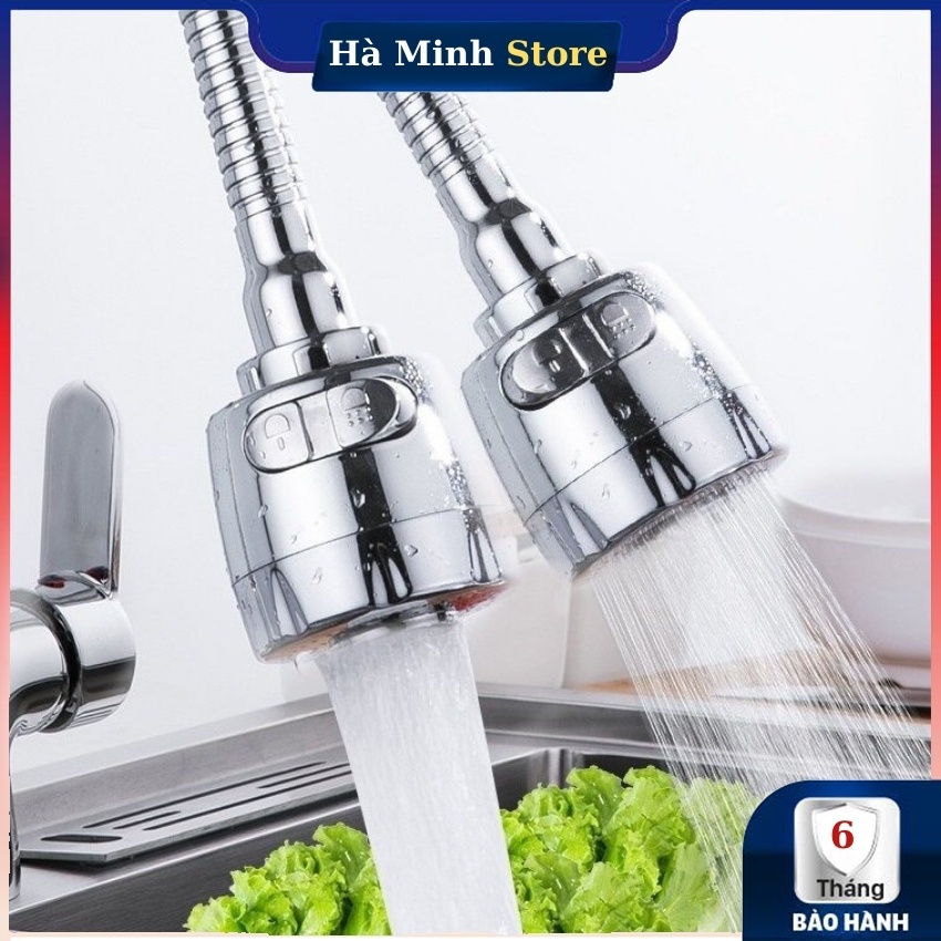 [Giá Hủy Diệt] Đầu Nối Vòi Rửa Chén Bát Tăng Áp Xoay 360 Độ Inox, 2 Chế Độ - Đầu Nồi Vòi Bồn Nước Rửa Chén Thông Minh