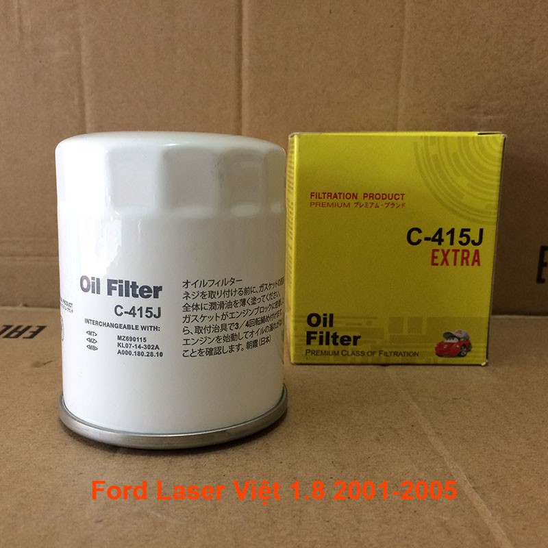 Lọc nhớt C415-1 dùng cho Ford Laser Việt Nam 1.8 2001, 2002, 2003, 2004, 2005 3396825 JS Asakashi