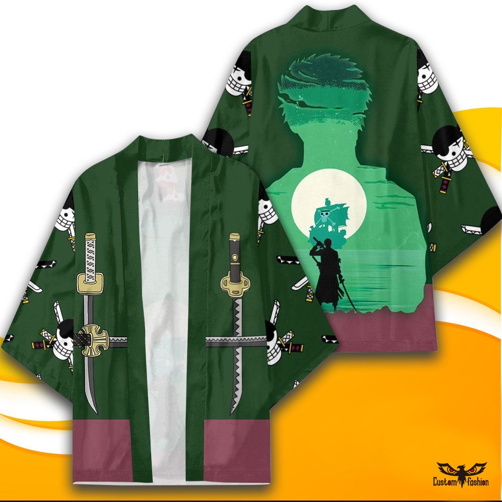 Áo Choàng Kimono In Hình Nhân Vật Luffy Zoro 3D Thời Trang Cho Nam Và Nữ