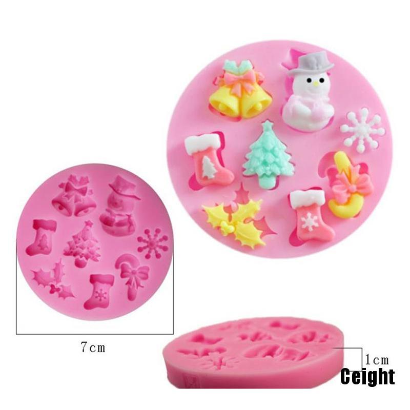Khuôn Silicone Tạo Hình Người Tuyết Trang Trí Bánh