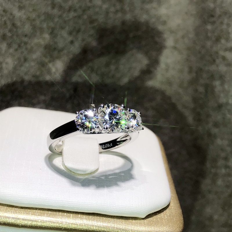 Nhẫn Moissanite Ba Trong Một Pt950 Tám Trái Tim Và Tám Mũi Tên Dạng Hở Cho Nữ-JHS3-A