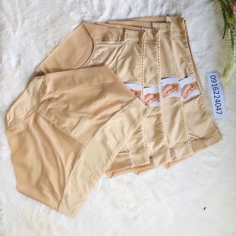 Set 5 Quần lót nữ lưng cao 5424, quần chíp màu da không viền mông