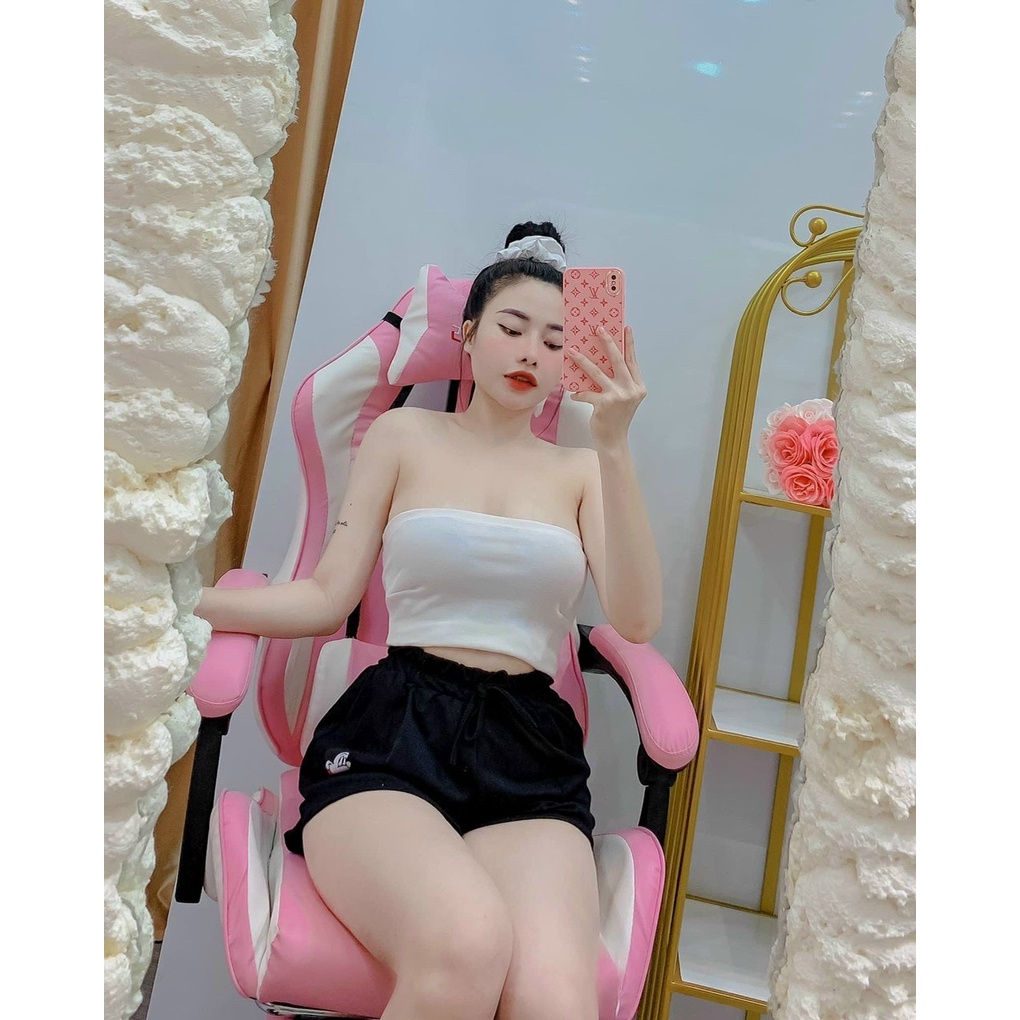 Sét bộ áo ống trơn phối quần đùi in hình chuột cực xinh , chất thun bozip mềm mịn