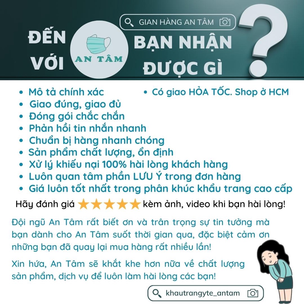 Hộp 50c Khẩu Trang Quai Đeo Không Đau Tai Chống Bụi Mịn Kháng Khuẩn Vietnam Medical Màu Xanh Hy Vọng