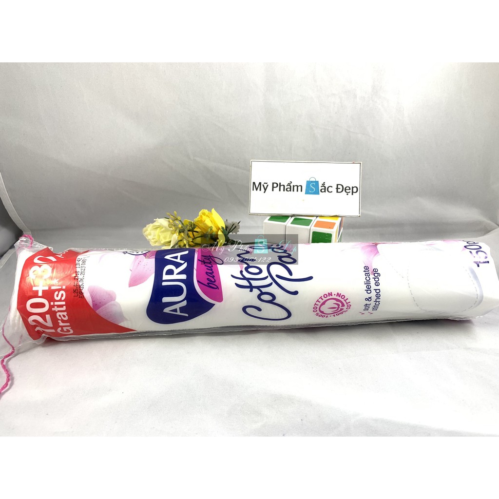 Bông tẩy trang Aura 150 miếng