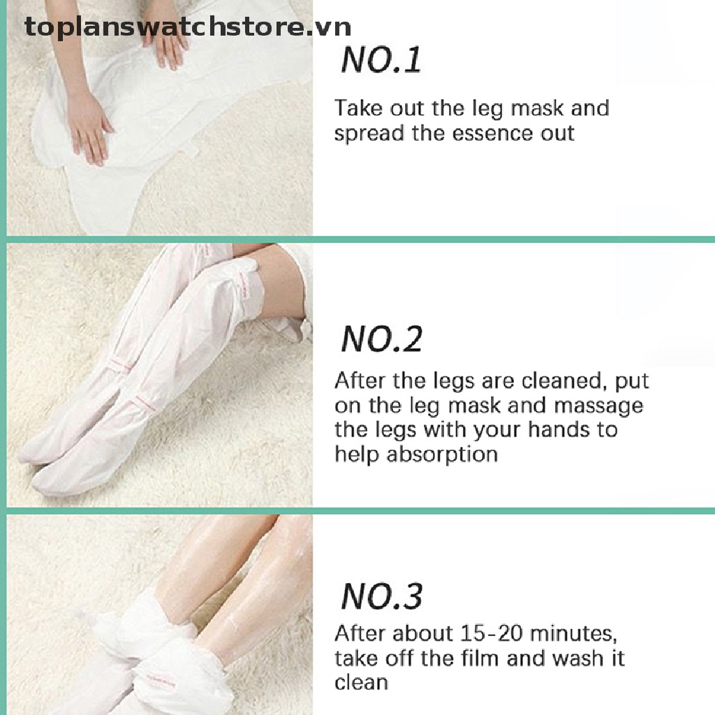 1 Cặp Mặt Nạ Lột Dưỡng Ẩm Làm Sáng Da Chân Dài 70cm