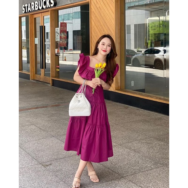 Váy nữ tím cánh tiên V182 Lemina