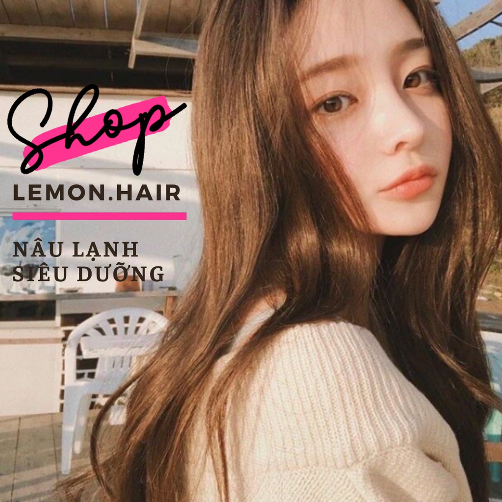 thuốc nhuộm tóc nâu lạnh + tặng oxy trợ dưỡng - lemon.hair