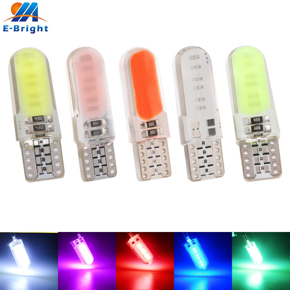 Bóng Đèn LED W5W T10 COB 12 SMD 12V Ánh Sáng Trắng/Đỏ/Xanh Dương/Đỏ Dành Cho Xe Hơi