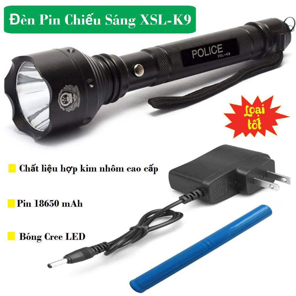 Đèn pin siêu sáng cầm tay Sạc Pin chiếu xa 500m - S6830 Guross