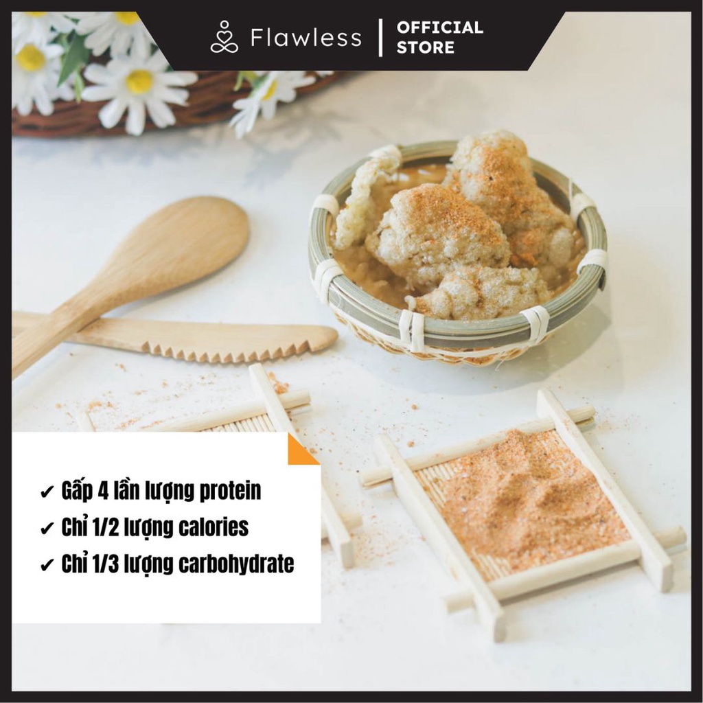 Snack ăn kiêng Ức gà/Đậu gạo lứt Flawless Ăn ngon | Ăn vặt healthy, đồ ăn kiêng eatclean, tăng cơ, giảm mỡ, giảm cân