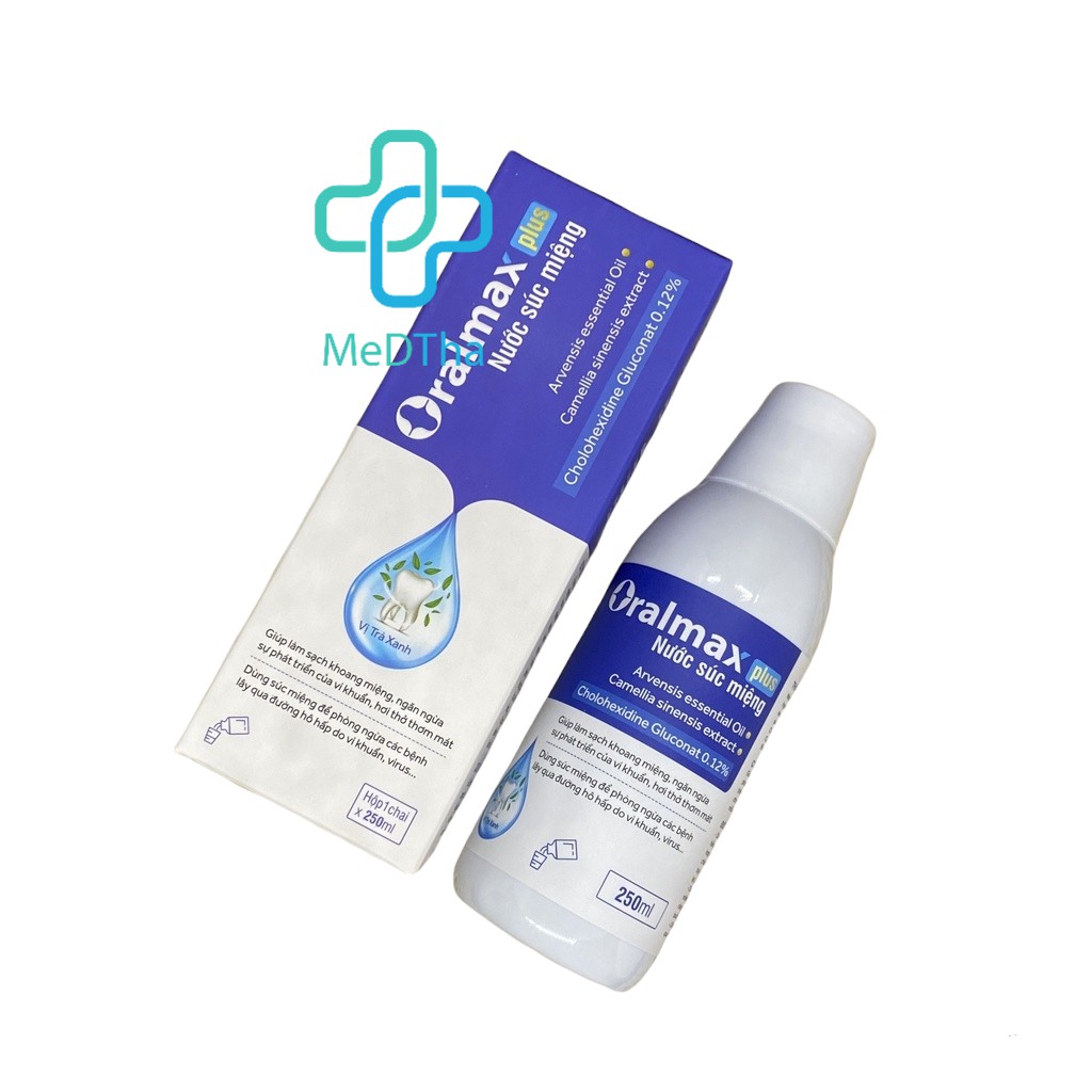 Nước Súc Miệng Oralmax Plus - Ngăn Ngừa Hôi Miệng, Làm Sạch Khoang Miệng, Ngăn Ngừa Vi Khuẩn (Lọ 250ml) [Chính Hãng]
