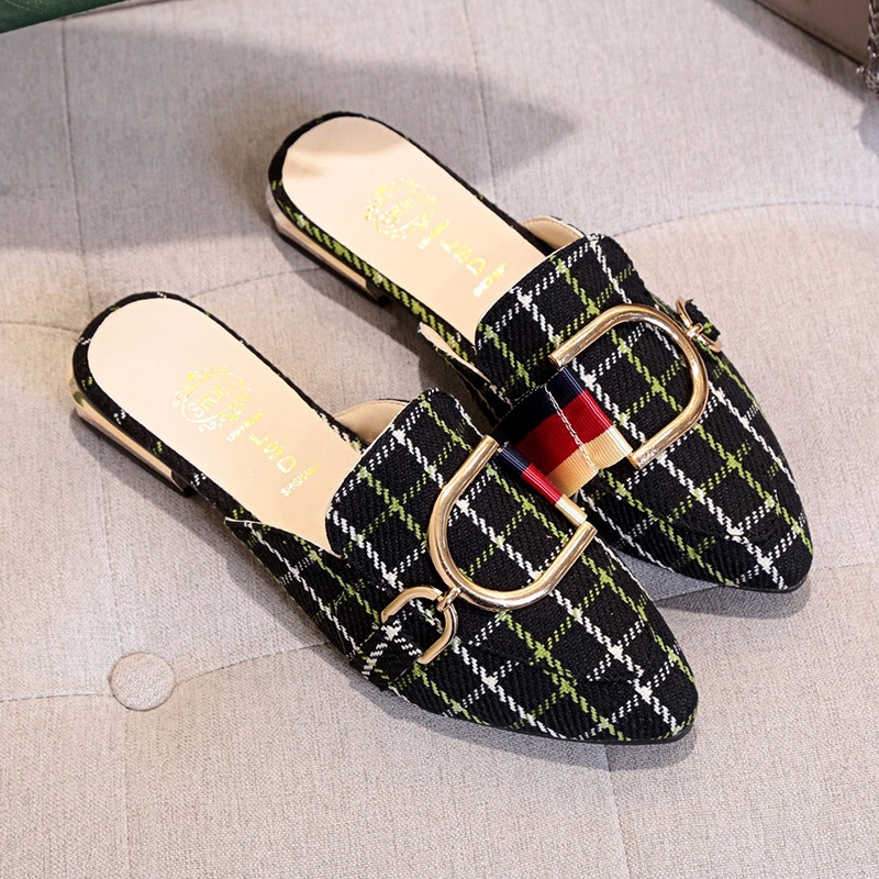 Giày Mules Nữ Phẳng