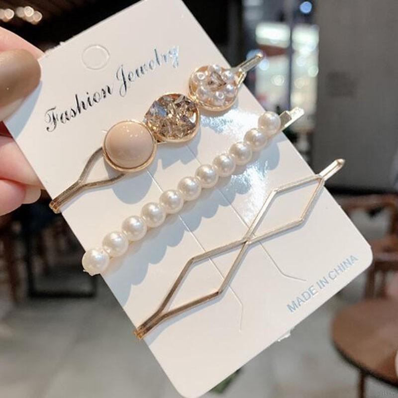 Kẹp tóc đính ngọc trai giả phong cách xinh xắn cho nữ