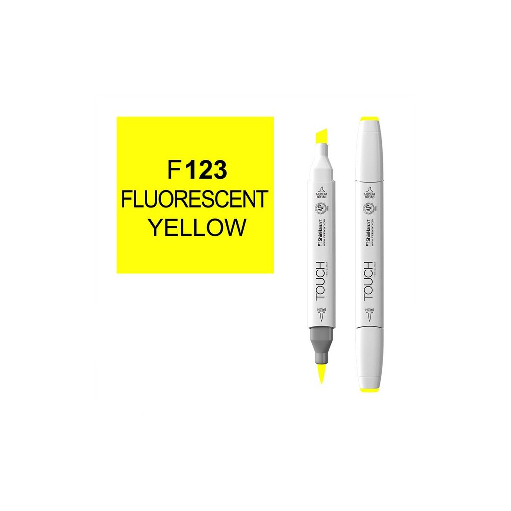 Bút marker ShinHan Touch Twin Brush thân trắng tông vàng, cam, nâu