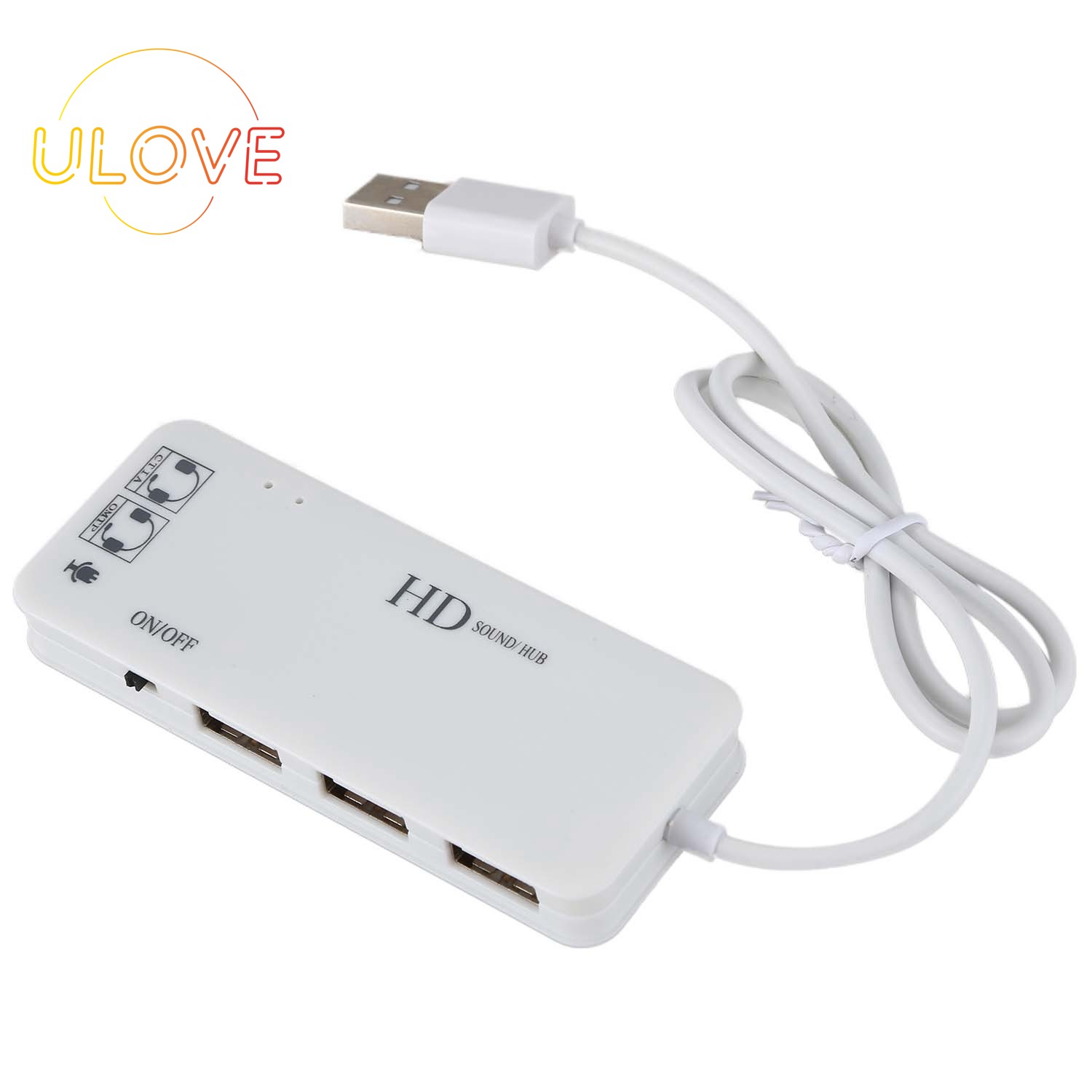 Card Âm Thanh 3 Cổng Usb Cho Pc White