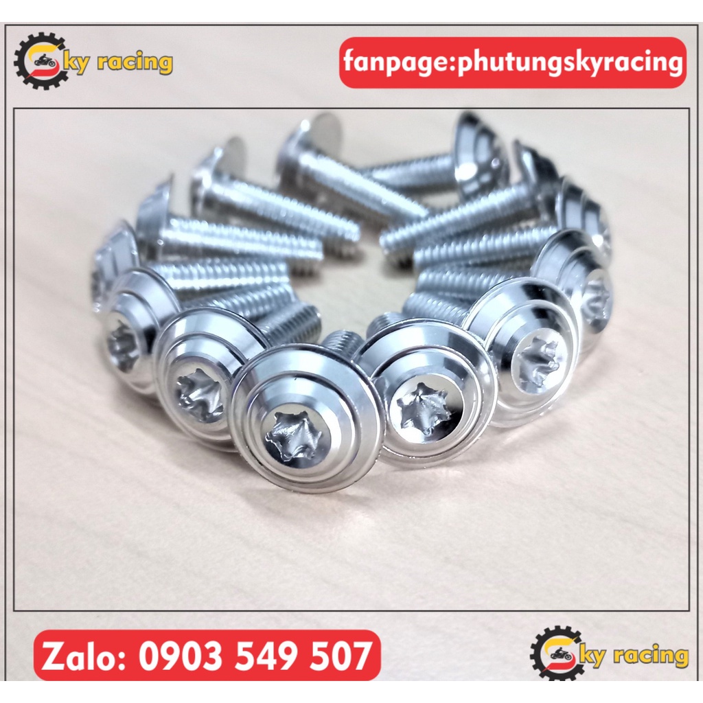 Ốc inox 304 dù TH 6li20 gắn dàn áo