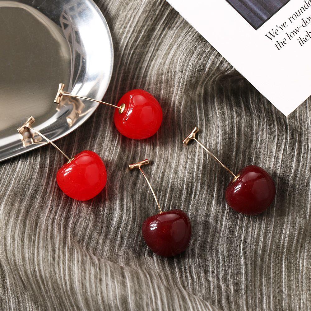 Bông Tai Hình Quả Cherry Phong Cách Bohemian Thời Trang Cho Nữ