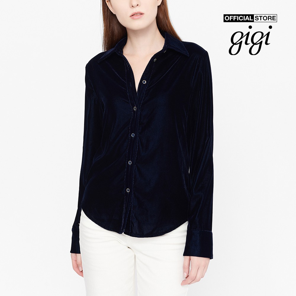 Gigi - Áo sơ mi nữ cổ bẻ tay dài Slimfit Velvet G1110211516H-26