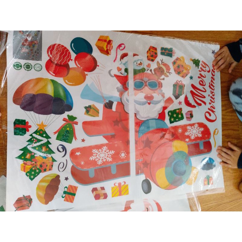 Decal Dán Kính Giáng Sinh Vui Vẻ Tranh Dán Tường