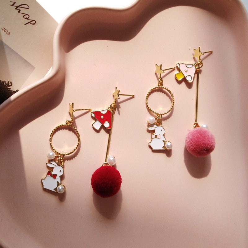 [Hàng Sẵn] Bông Tai Dài Họa Tiết Hoạt Hình Đáng Yêu