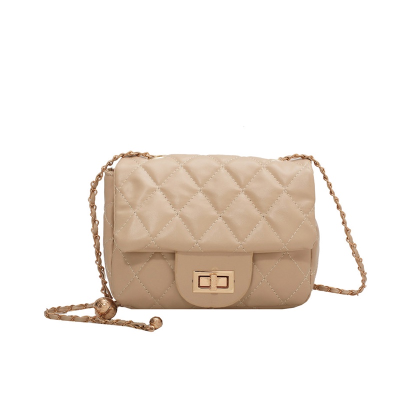 Túi Đeo Chéo Hình Vuông Cỡ Nhỏ Phối Dây Xích Thời Trang