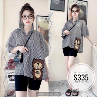Bigsize set caro gấu s335