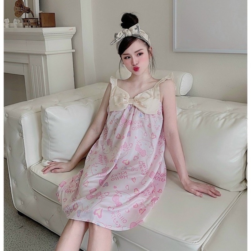 Đầm ngủ lụa satin .