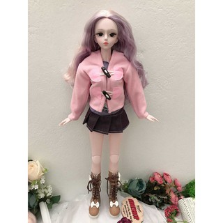 Áo khoác có mũ ấm áp cho búp bê 60cm ADHshop
