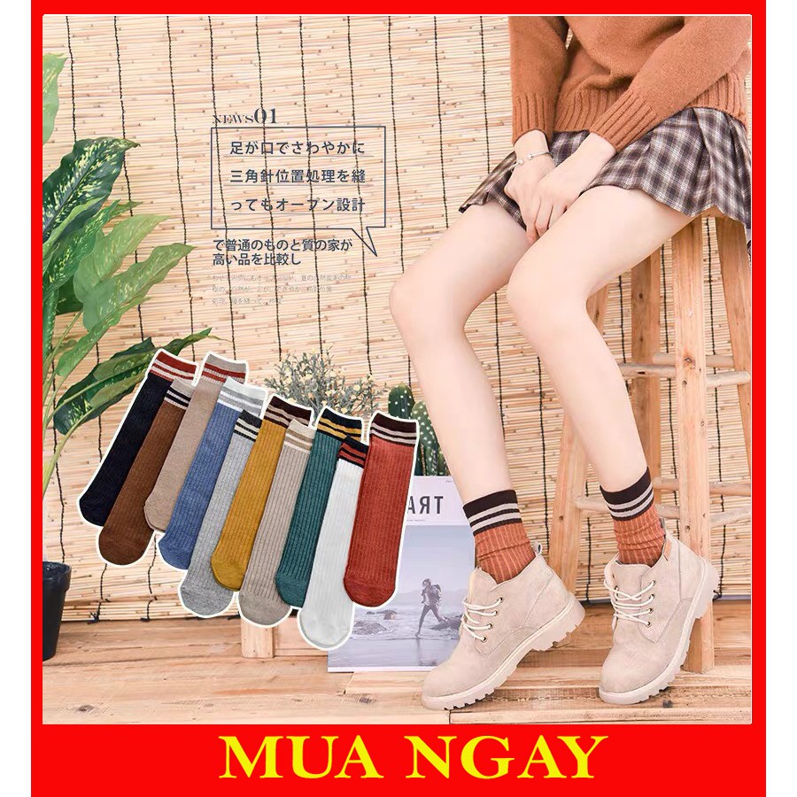 Tất vớ dài nữ vintage Hàn Quốc siêu xinh TN08