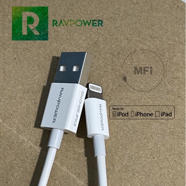 Cáp USB A to L Ravpower MFi 0.9m Cáp RP-LC01 (No Box)
