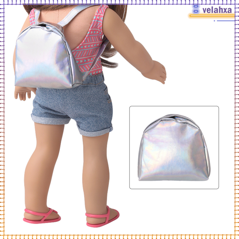 Doll Girl Backpack School Bag Shoulder Bag for 18Inch Doll Decor Accessory Kid Toys