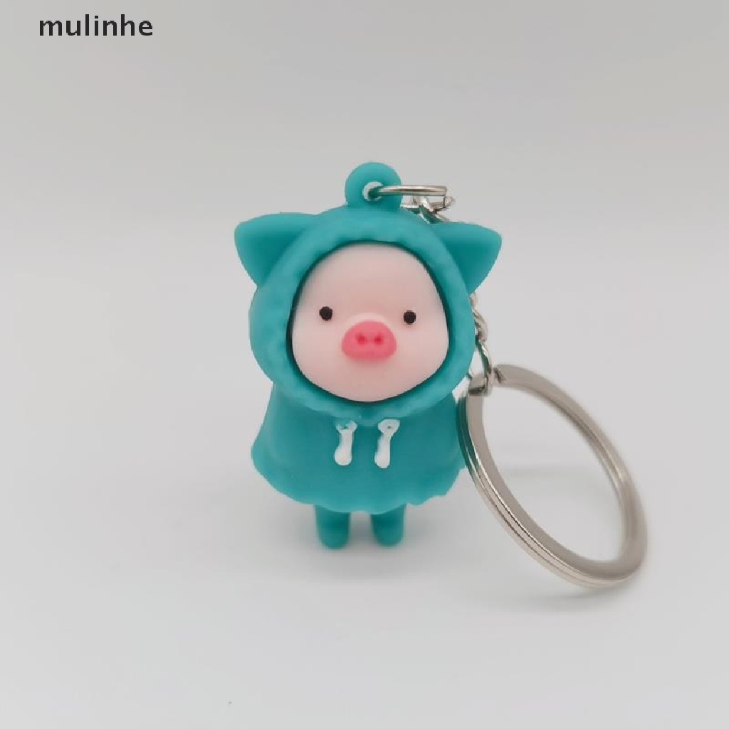 Móc Khóa Hình Chú Heo Mặc Áo Mưa Dễ Thương