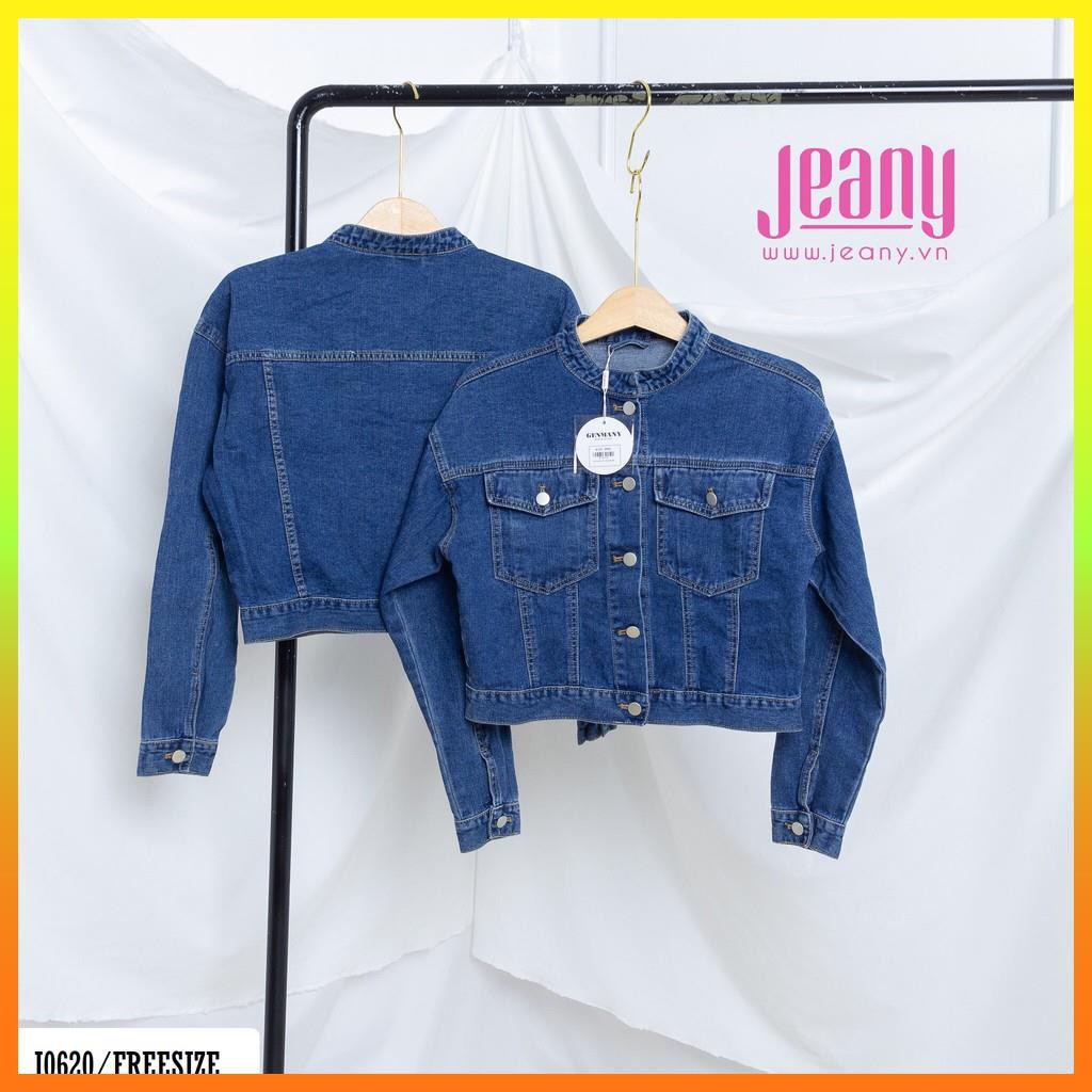 Áo Khoác Jean Nữ màu Đậm Cổ Tròn J0620- Jeany uy tín
