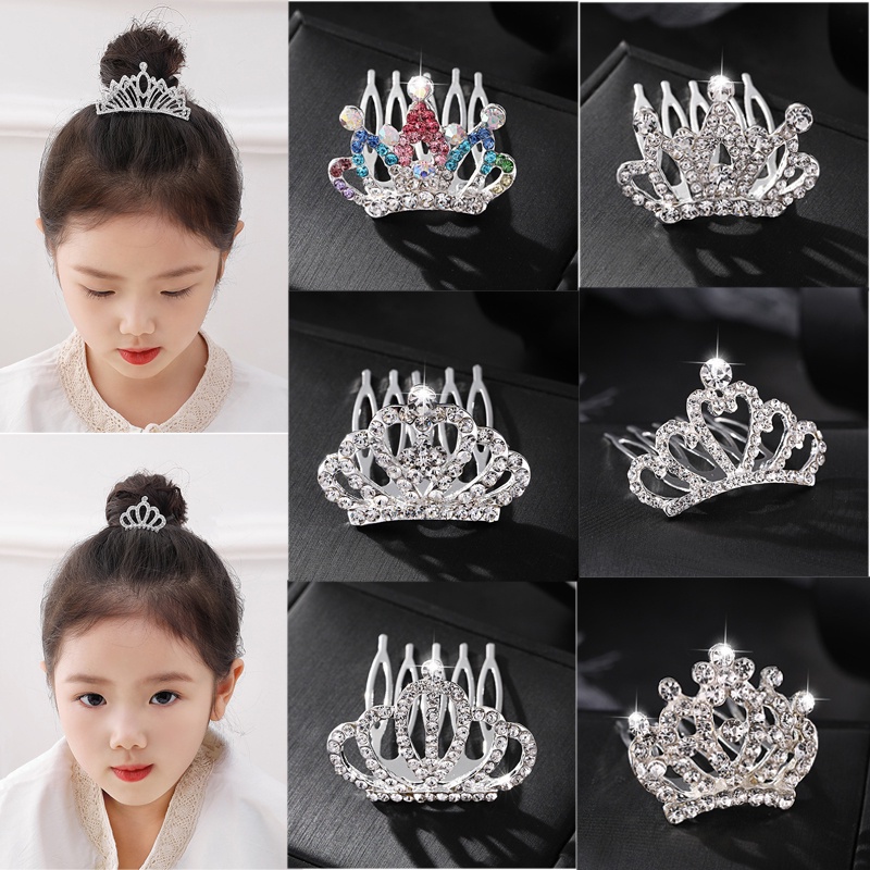 Cài tóc vương miện size nhỏ mini cho bé gái