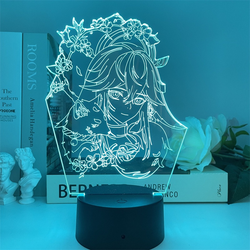 Đèn Ngủ Để Bàn Điều Khiển Từ Xa Cảm Ứng Thay Đổi Màu Sắc Hình Nhân Vật Genshin Impact