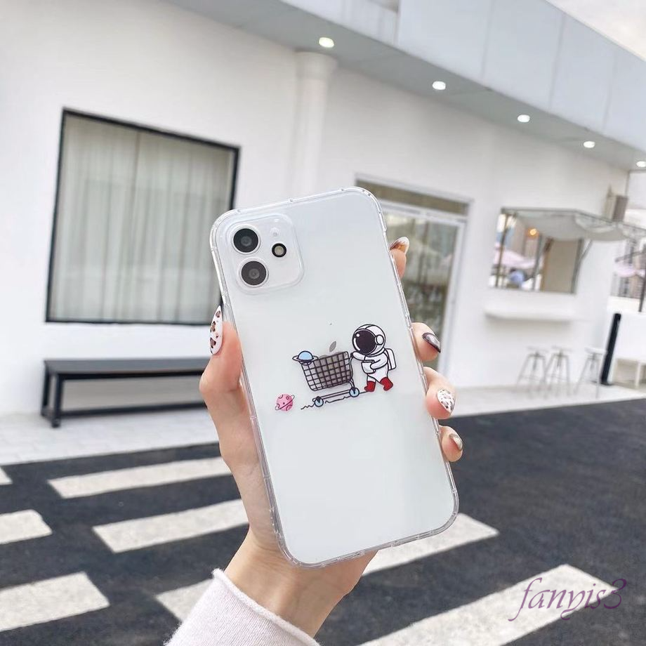 Ốp Lưng Trong Suốt Họa Tiết Phi Hành Gia Cho Iphone 12 11 Pro Max 12 Mini Xs Max Xr 7 8 6 6s Plus | BigBuy360 - bigbuy360.vn