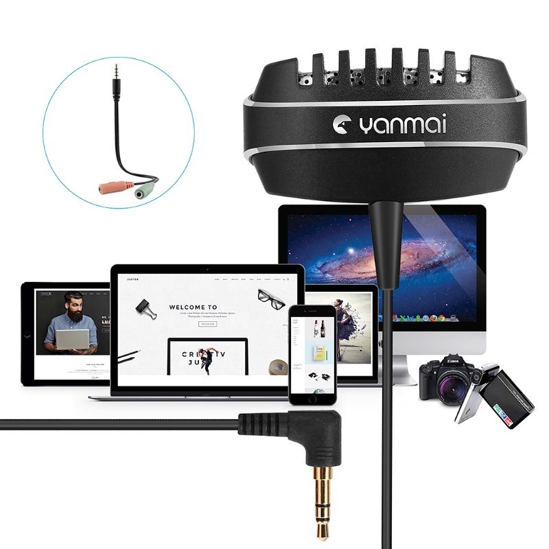 Micro Đa Hướng zzz Yanmai R999 Lavalier Cho Điện Thoại Thông Minh, Camera