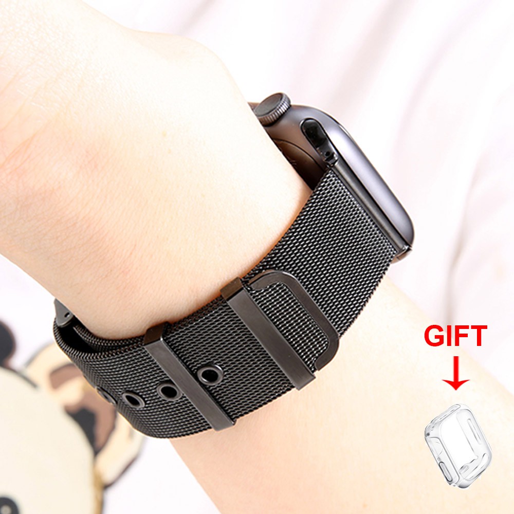 Dây đeo đồng hồ thông minh milanese thép không gỉ thích hợp cho Apple iWatch 6/ 5/ 4/ 3/ 2/ 1/ SE 38mm 40mm 42mm 44mm