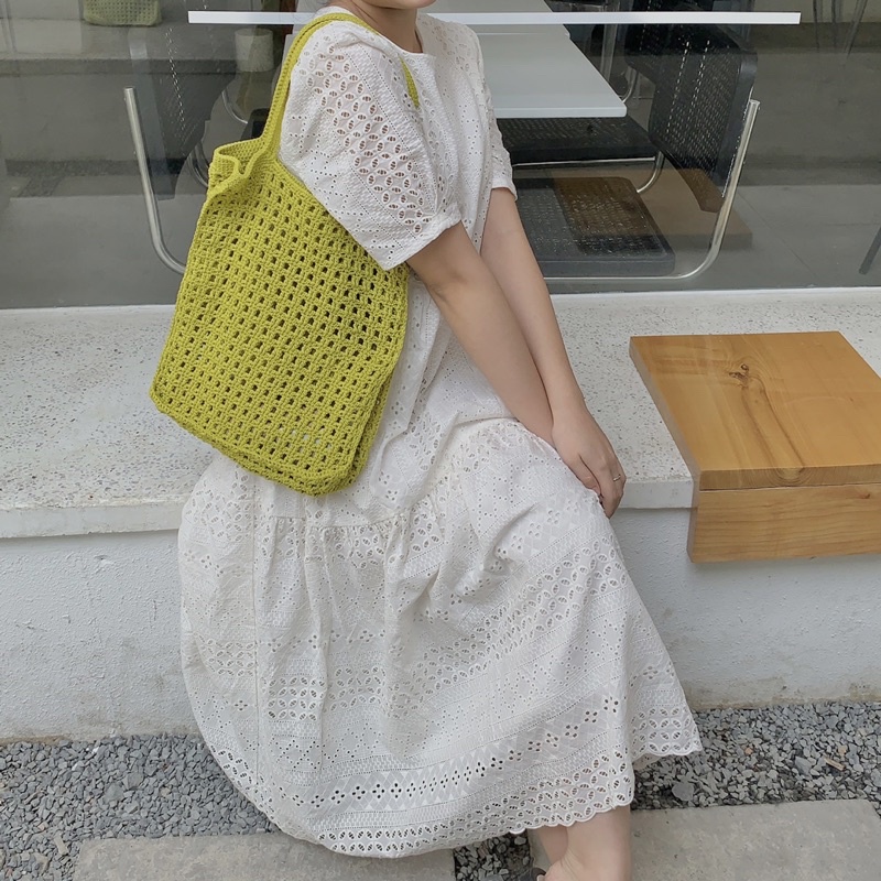 NET CROCHETBAG - TÚI TOTE LEN BASIC