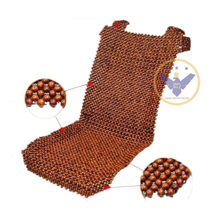 Lót ghế hạt gỗ nhãn khoác vai cho ô tô